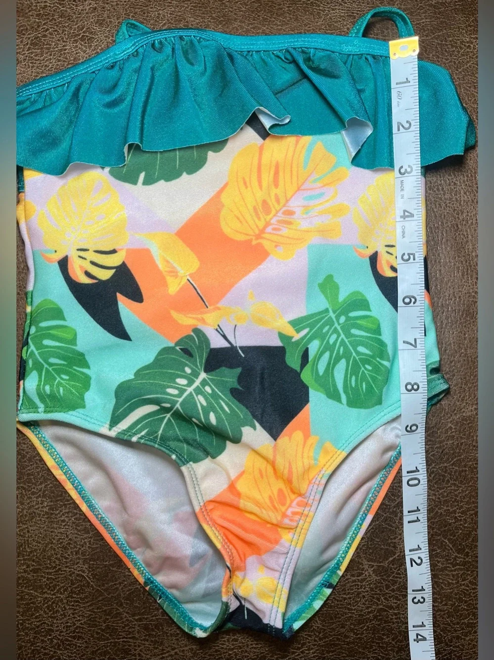 IKALI Girl’s' Tropical Print One-Piece Swimsuit NWOT Size 4T